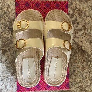 Tory Burch Selby Two Band Espadrille Sandal Size 6